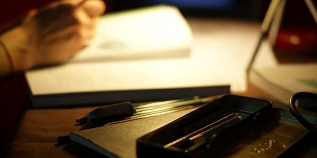 An open notebook ready for journaling