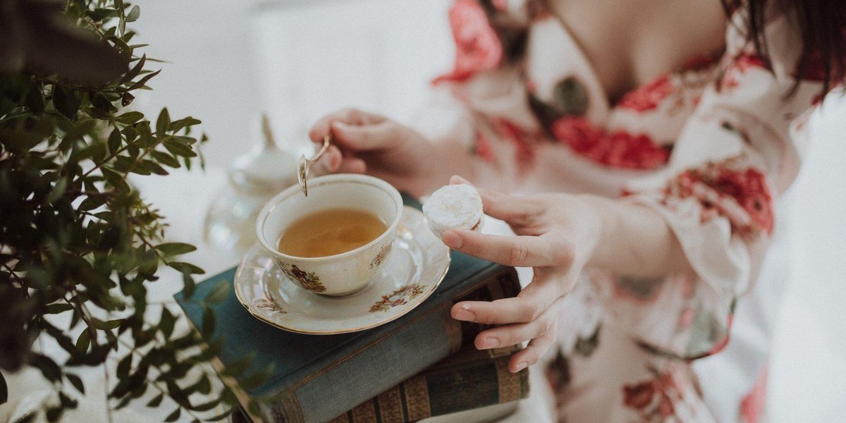 A restful self-care moment with tea
